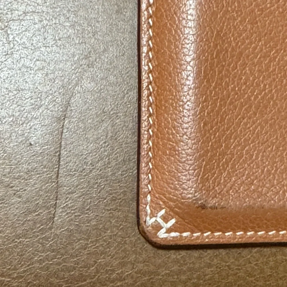 Hermes H Sellier Card Holder Gold Evercolor Calfskin 2024 W Stamp Unisex $700